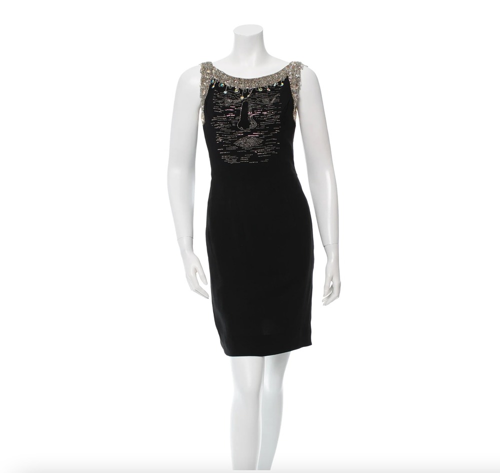 Libertine  Crystal Embellished Crepe Midi Dress Size Small